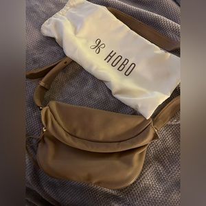 Brown leather HOBO crossbody or belt bag